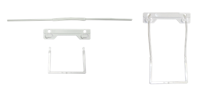 Tubeclip 3-Piece 95mm (Adhesive base, White bar & U piece)