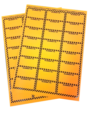 Medical Labels - Allergic To